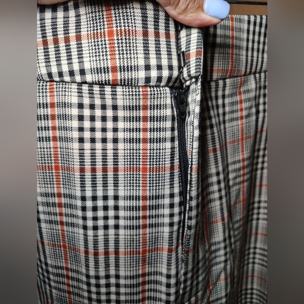 Ava & Viv High Rise Plaid Ankle Pants 26W NWT Plus Size Stretch Work Trousers - Picture 5 of 12